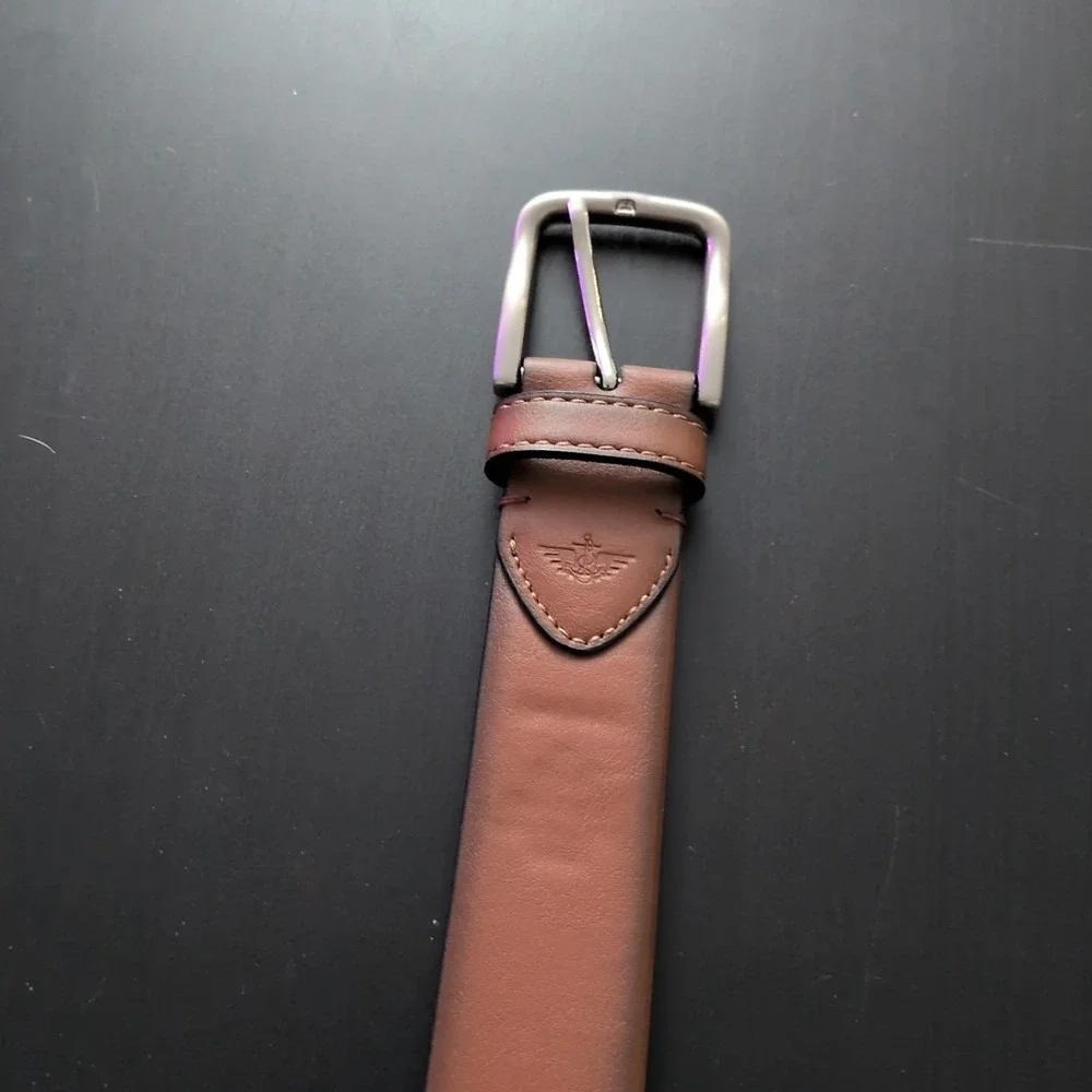 Mens‎ DOCKERS BELT BROWN VEGAN LEATHER SIZE SMALL 30-32